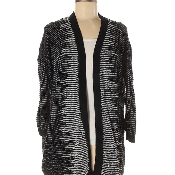 Express Black & White Front Open Women's Cardigan (S) - Picture 1 of 3